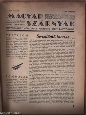 Magyar Szárnyak 1940. március