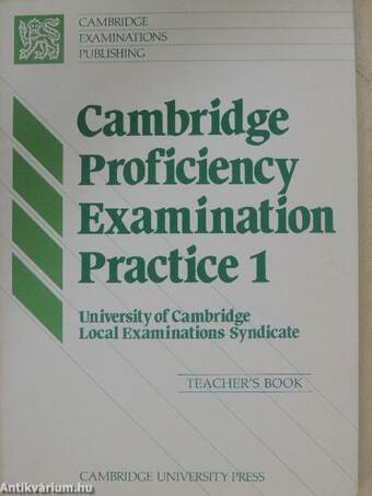 Cambridge Proficiency Examination Practice 1 - Teacher's Book