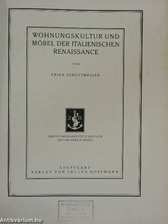 Wohnungskultur und Möbel der italienischen Renaissance