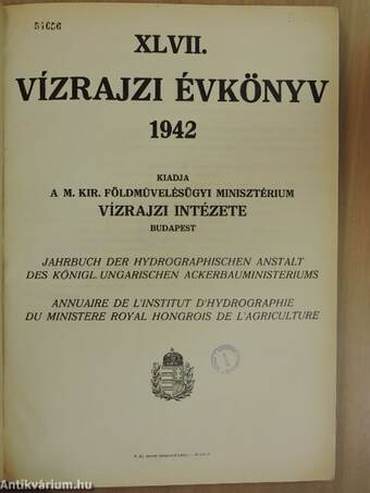 XLVII. vízrajzi évkönyv 1942