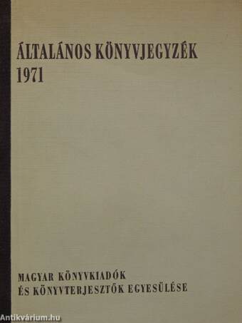 Általános Könyvjegyzék 1971