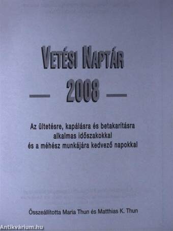 Vetési naptár 2008