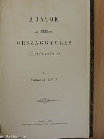 Eszmék, adatok, adomák Gróf Széchenyi István naplóiból/Adatok az 1830-iki országgyülés történetéhez/Adatok Pannonhalma multjához/Városaink befolyása a közműveltségre 1000-1301