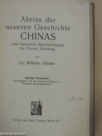 Abriss der neueren Geschichte Chinas