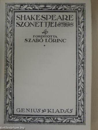 Shakespeare szonettjei