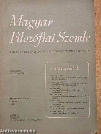 Magyar Filozófiai Szemle 1963/4