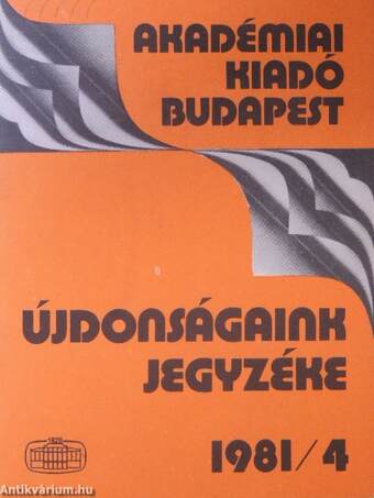 Újdonságaink jegyzéke 1981/4