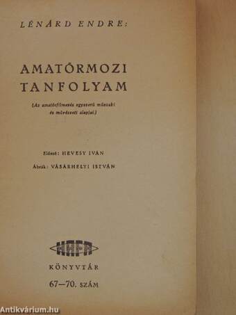 Amatőrmozi tanfolyam