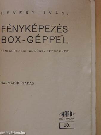 Fényképezés Box-géppel