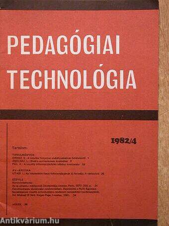 Pedagógiai Technológia 1982/4.