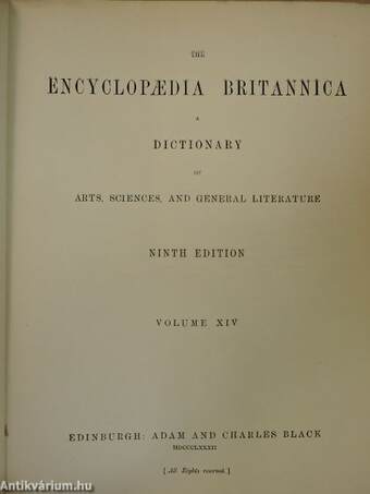 The Encyclopaedia Britannica XIV. (töredék) (rossz állapotú)