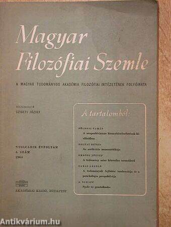 Magyar Filozófiai Szemle 1964/4.