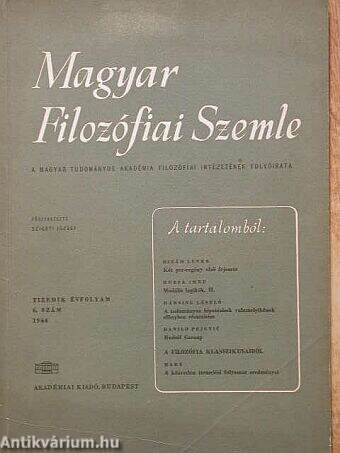 Magyar Filozófiai Szemle 1966/6