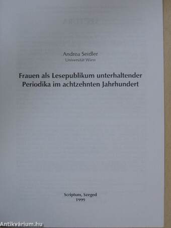 Frauen als Lesepublikum unterhaltender Periodika im achtzehnten Jahrhundert