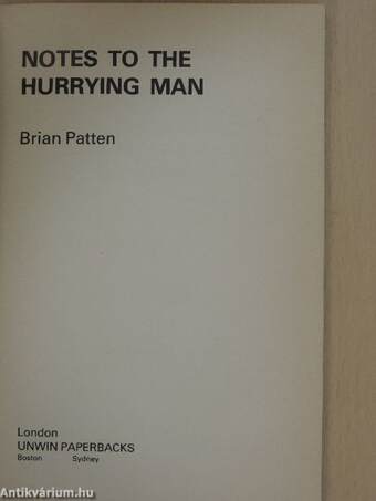 Notes to the Hurrying Man