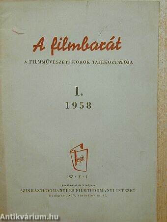 A filmbarát 1958/1.