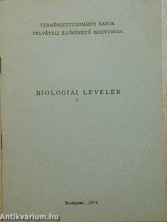 Biológiai levelek II.