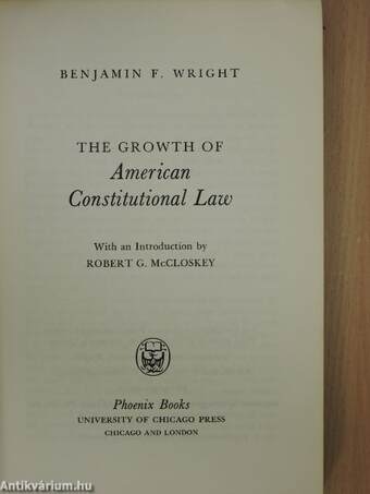 The Growth of American Constitutional Law