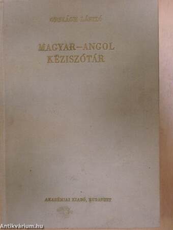 Magyar-angol kéziszótár