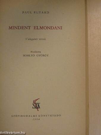 Mindent elmondani