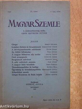 Magyar Szemle 1930. junius