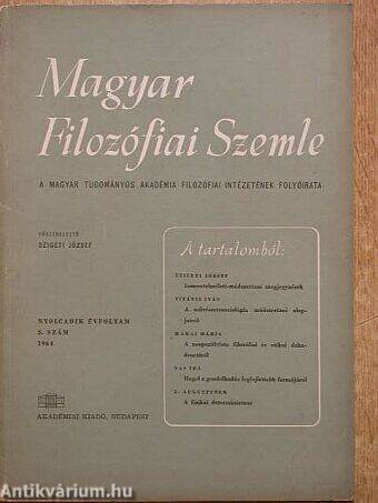 Magyar Filozófiai Szemle 1964/5.