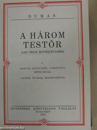 A három testőr I-IV.