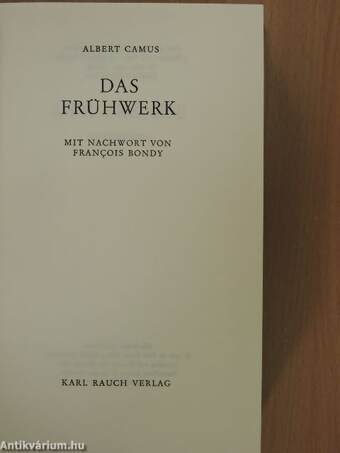 Das Frühwerk