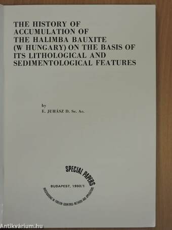 The history of accumulation of the Halimba bauxite (w Hungary) on the basis of its lithological and sedimentological features