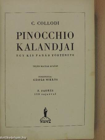 Pinocchio kalandjai