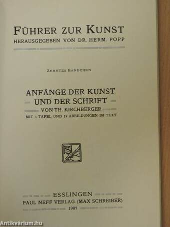 Anfänge der Kunst und der Schrift