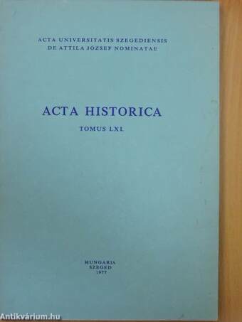 Acta Historica Tomus LXI.