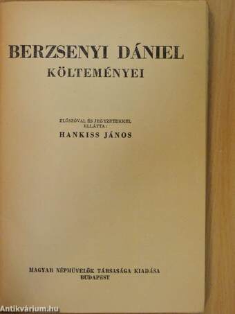 Berzsenyi Dániel költeményei