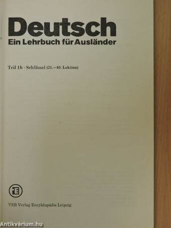 Deutsch - Ein Lehrbuch für Ausländer - Schlüssel 1b