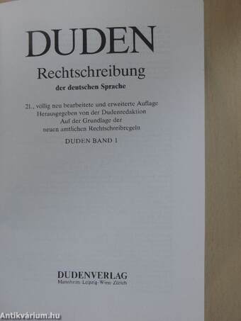 Duden Die deutsche Rechtschreibung