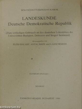 Landeskunde Deutsche Demokratische Republik