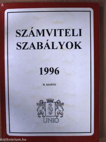 Számviteli szabályok 1996