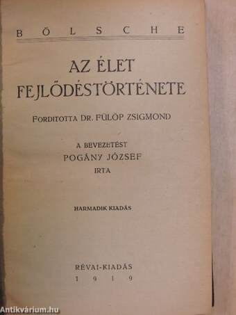 Az élet fejlődéstörténete