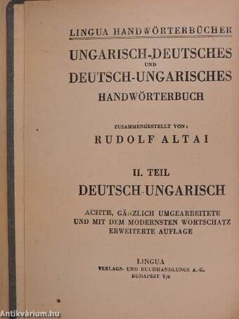 Magyar-német és német-magyar gyakorlati kéziszótár II.