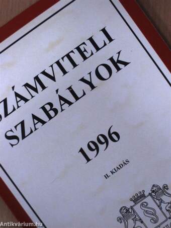 Számviteli szabályok 1996