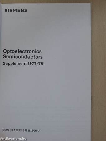 Siemens Optoelectronics Semiconductors Supplement 1977/78