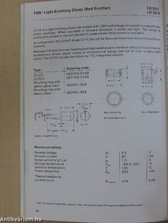 Siemens Optoelectronics Semiconductors Supplement 1977/78