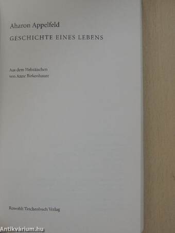 Geschichte eines Lebens