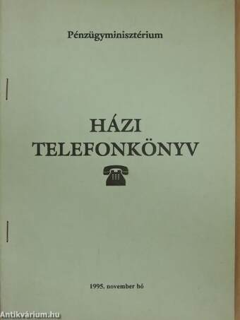 Házi telefonkönyv 1995