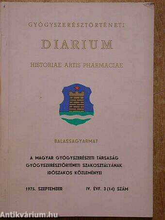 Gyógyszerésztörténeti diárium 1975. szeptember
