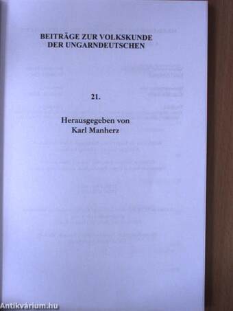 Beiträge zur Volkskunde der Ungarndeutschen 2004