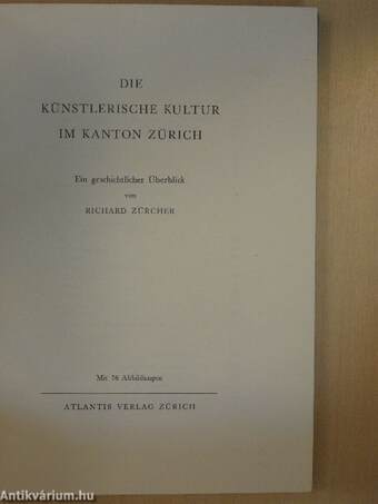 Die künstlerische Kultur im kanton Zürich