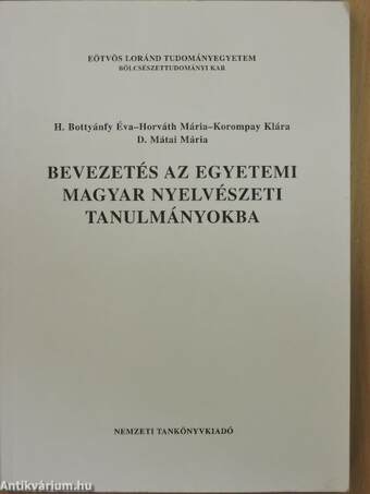 Bevezetés az egyetemi magyar nyelvészeti tanulmányokba