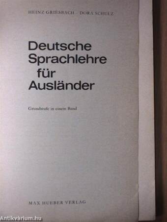 Deutsche Sprachlehre für Ausländer - Grundstufe