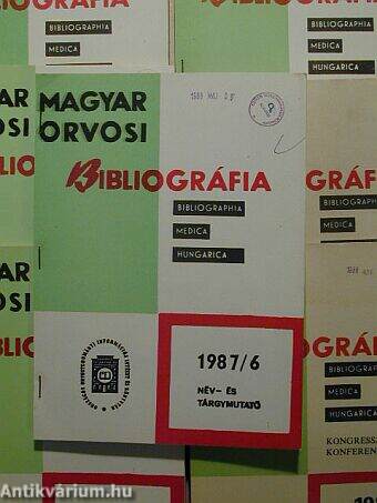 Magyar Orvosi Bibliográfia 1987.